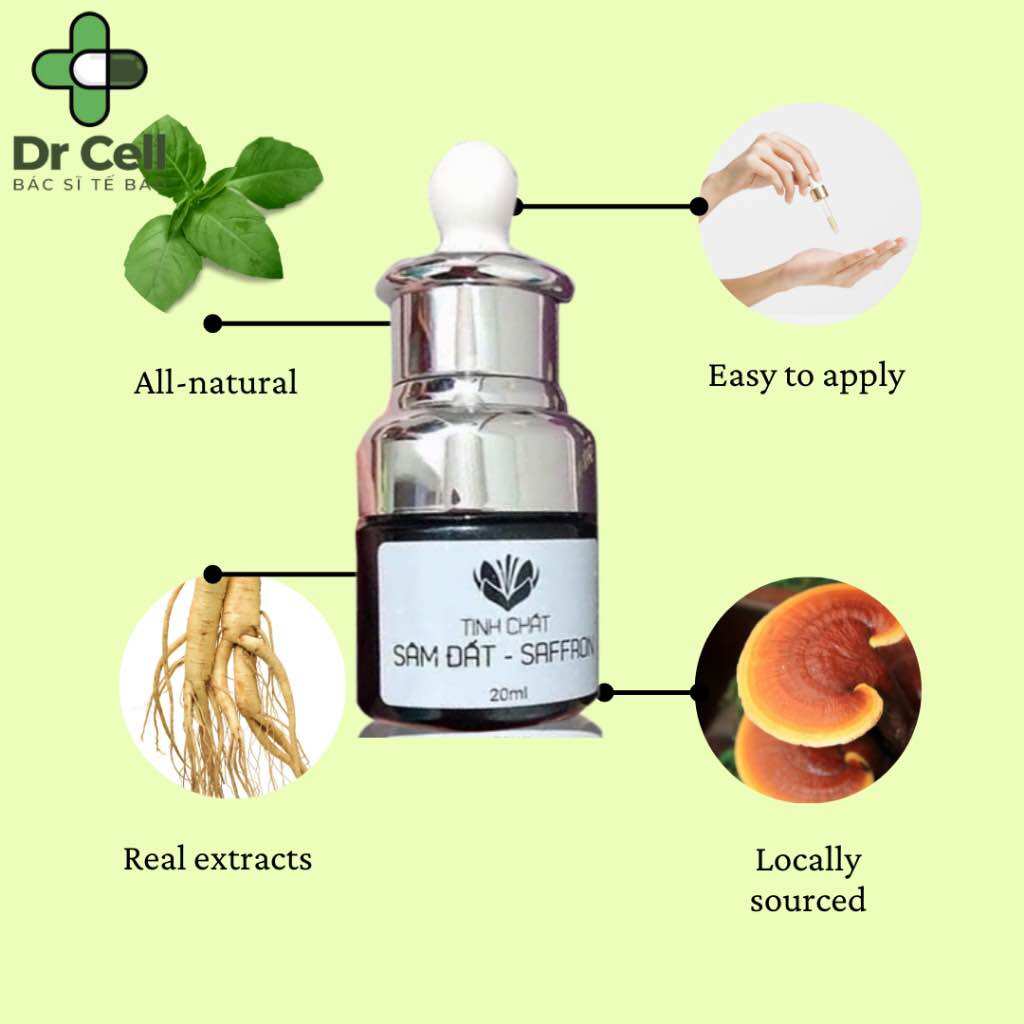 Tinh chất sâm đất saffron dr cell sạch mụn đầu đen, mụn cám 20ml