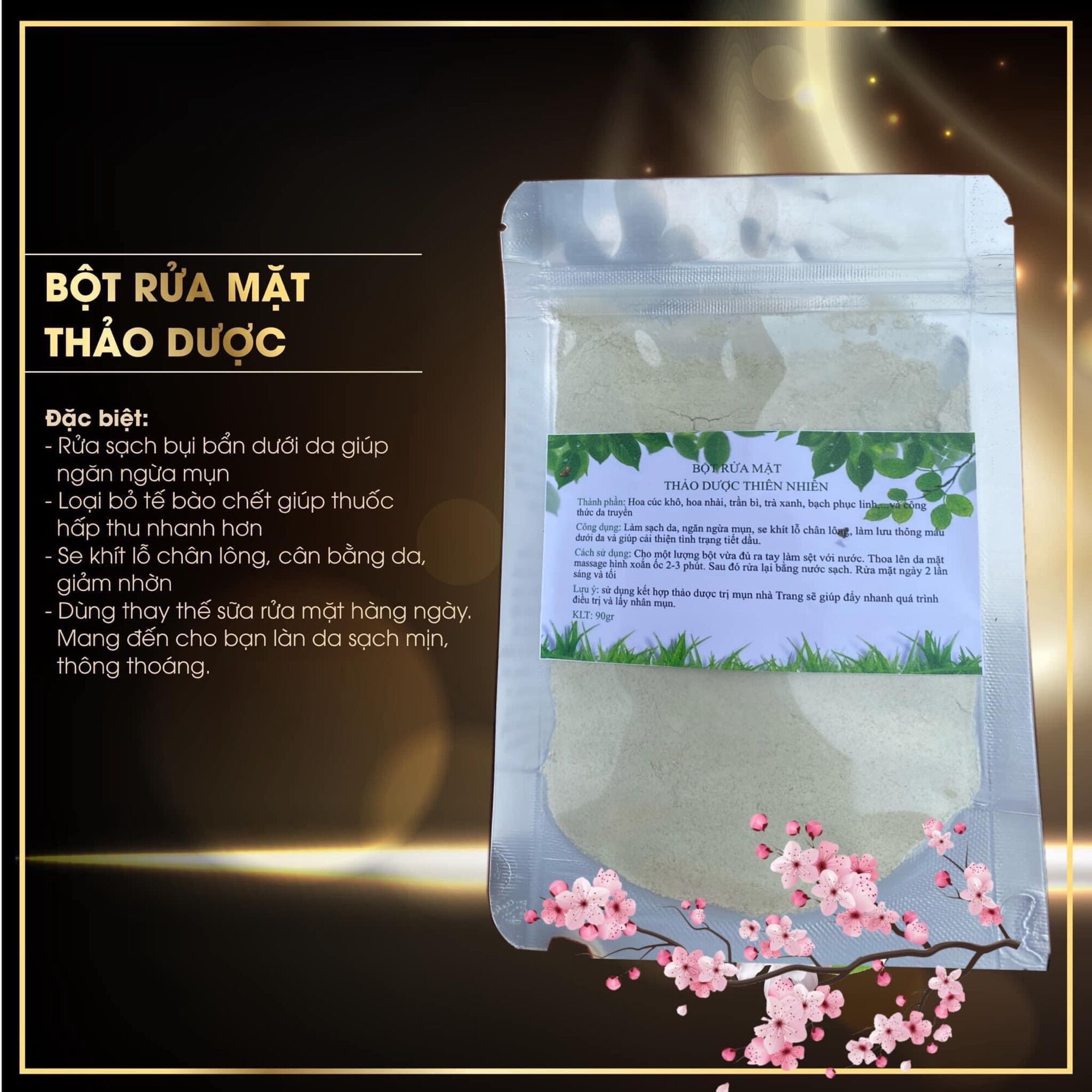 Bột Rửa Mặt Sạch Dầu 24h