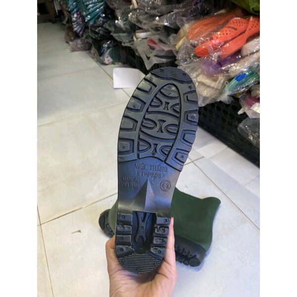 Ủng ngắn Việt Thắng màu lính size 36_43