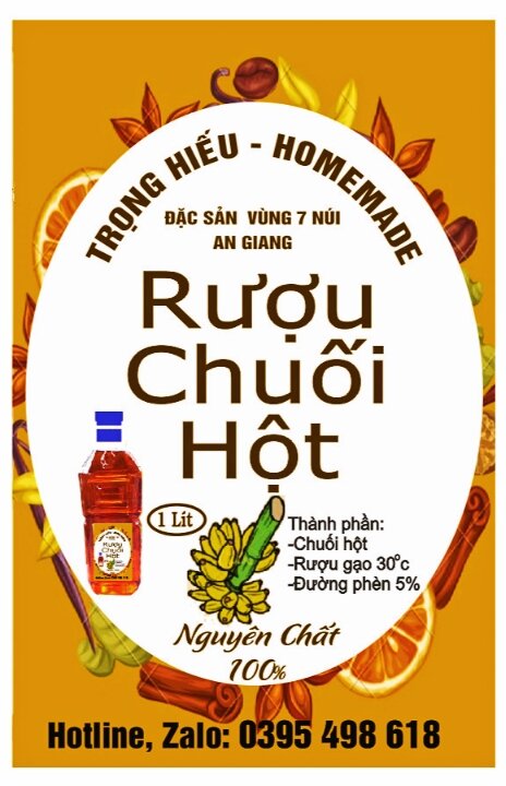 Rượu Chuối Hột - Chai 1 lít