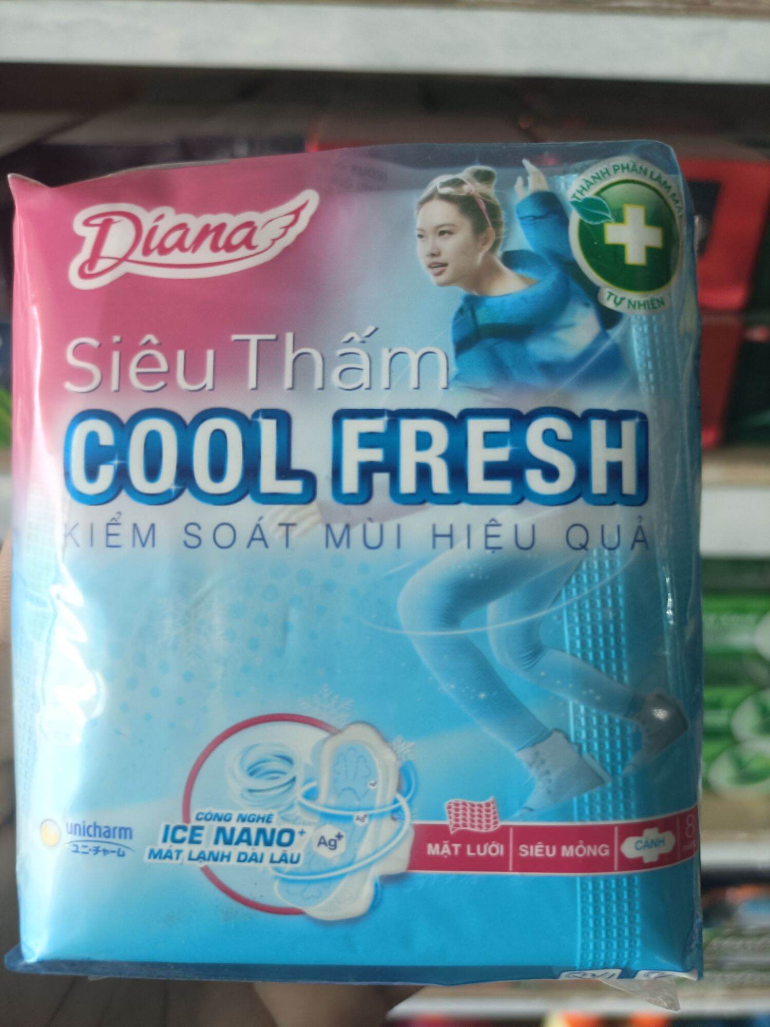 băng vệ sinh Diana siêu thấm cool fresh 8 miếng