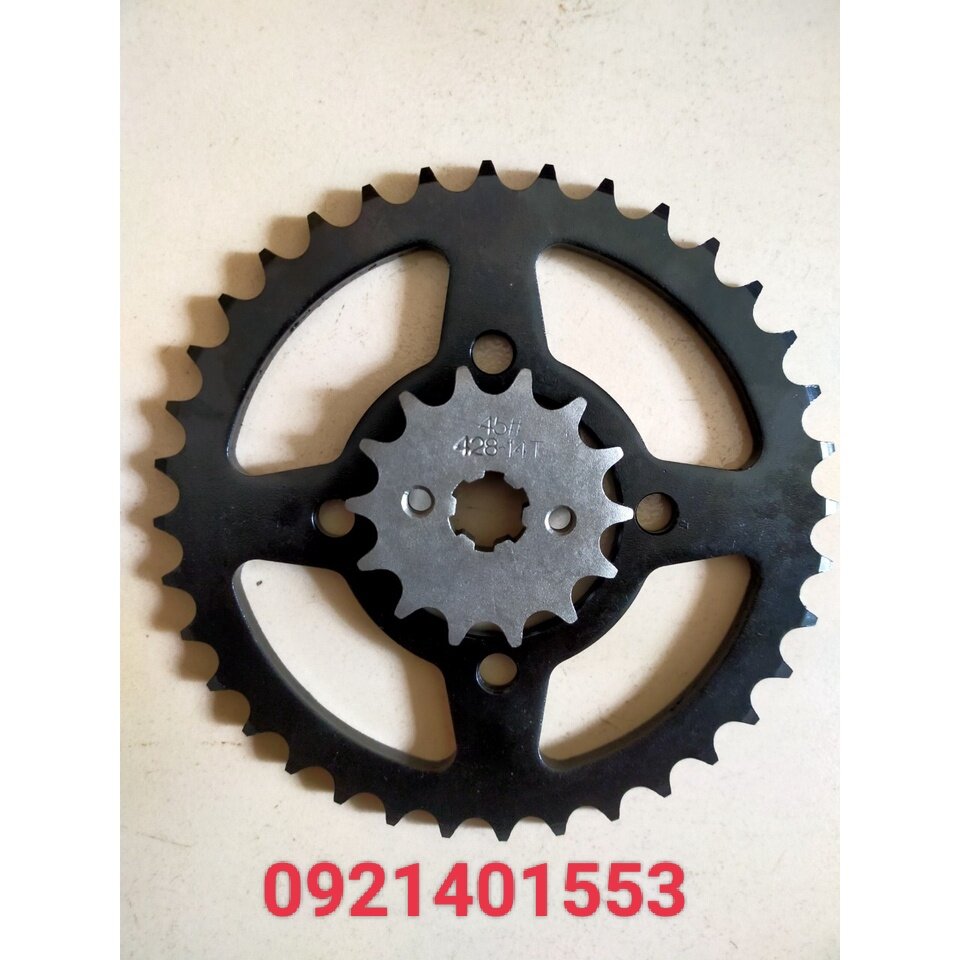 Nhông sên dĩa full đen Wave RS Trung Quốc