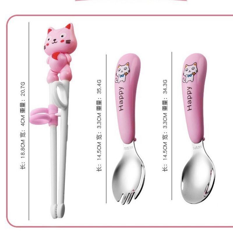 Set thìa  nĩa đũa tập gắp cho bé t