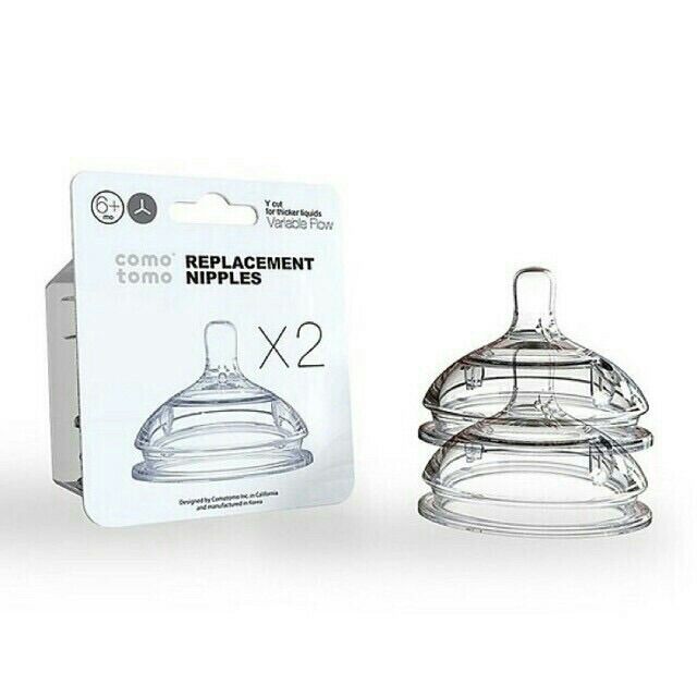 Box of 2 Nipples (Size 1 Jet, 2 Jets, 3 Jets, Y Cut) to Replace Super Soft Comotomo Bottles (Shop Has All Sizes)