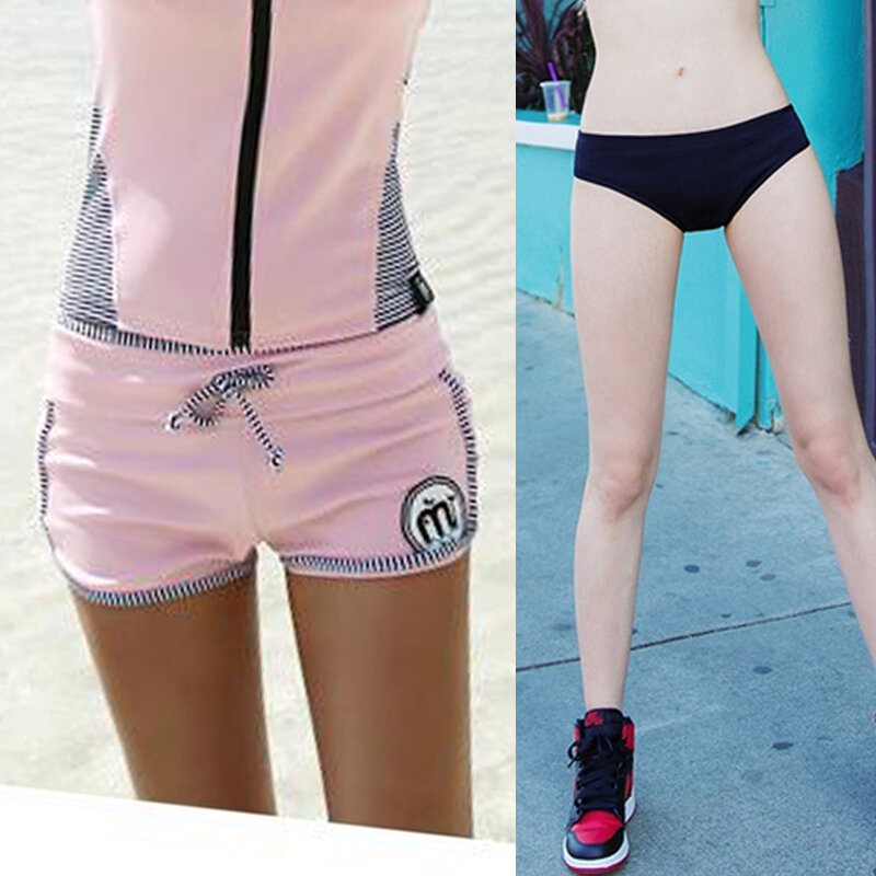 Quần bơi bikini màu đen quần bơi tam giác nữ quần bơi bikini đơn quần bơi cỡ lớn quần bơi lặn ống thở