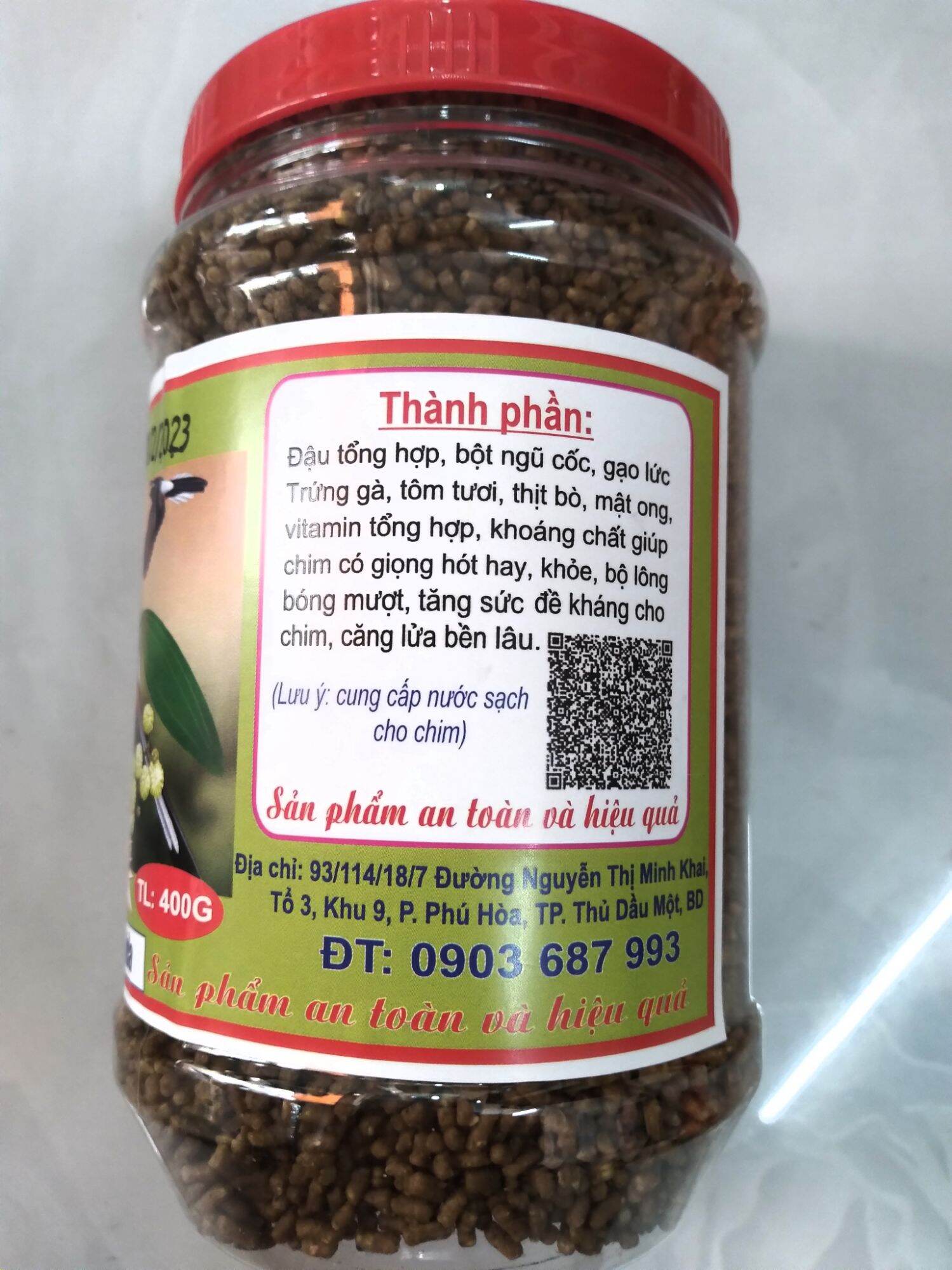 Cám chim chích chòe chòe than, lửa Bình Dương 400g