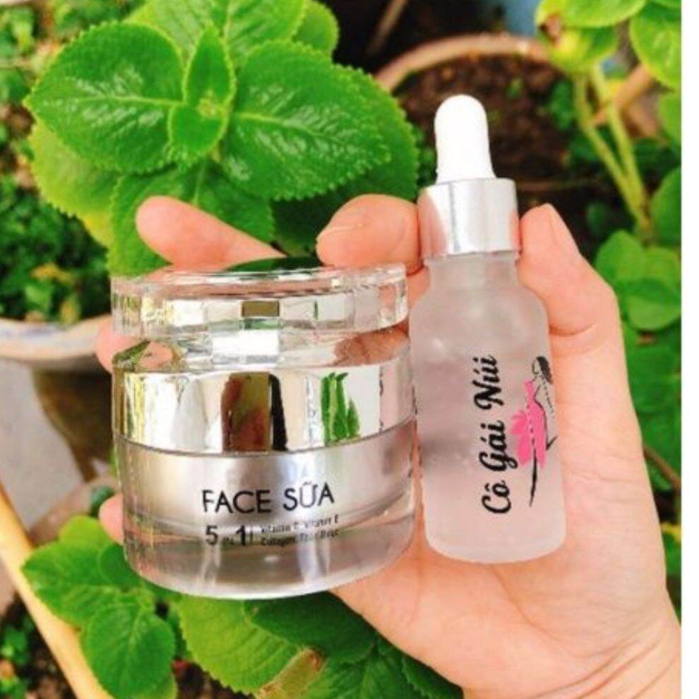 Combo serum collagen + kem face sữa 5 in 1