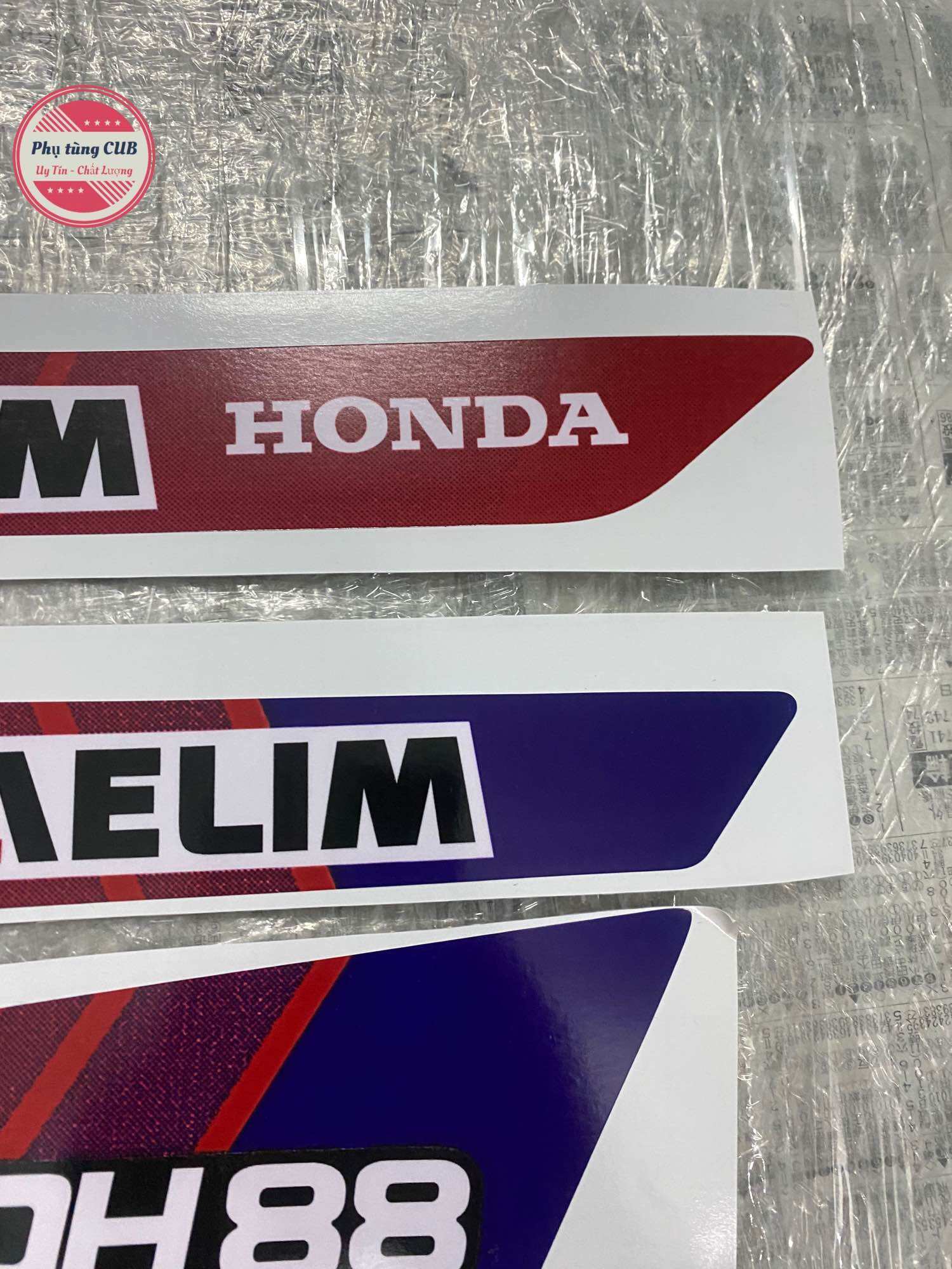 Tem xe cub DH88 kèm tem thông số