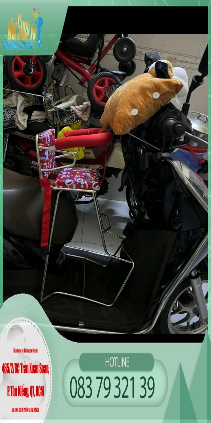 Ghế ngồi xe máy cho bé dành cho xe Grande