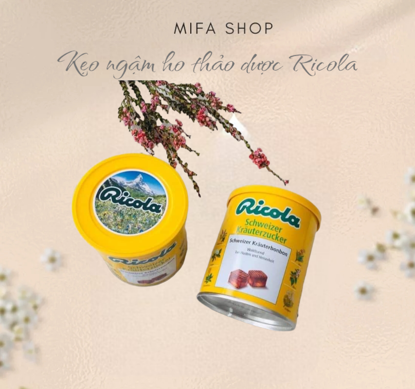 Kẹo ngậm ho thảo dược Ricola Original Đức Hộp 250gr