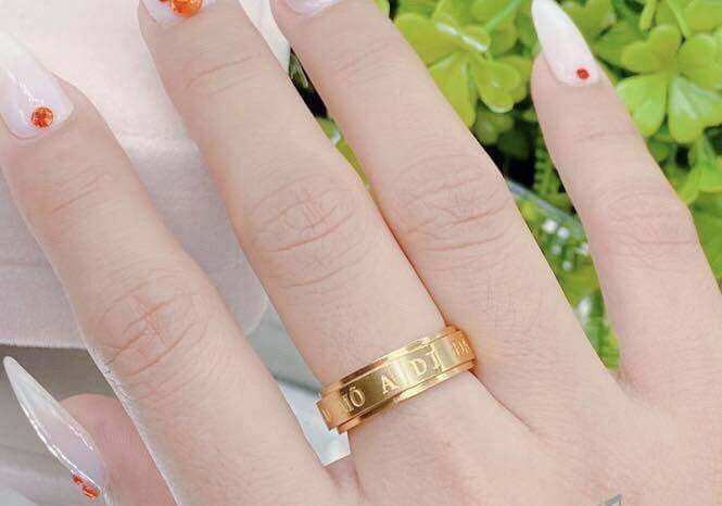 Nhẫn Nam Mô A Di Đà Phật. Không đen không phai màu