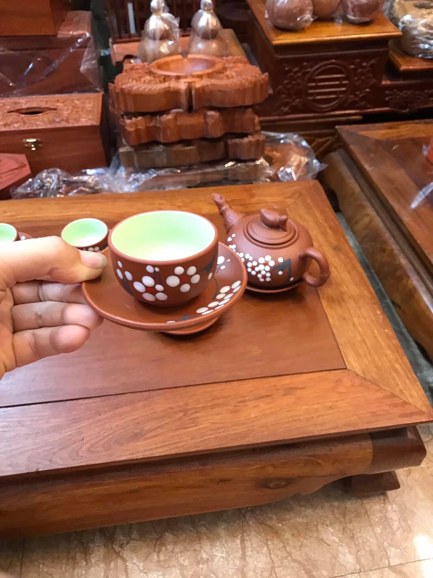 Bộ Ấm Chén Sứ dùng pha trà ( hàng chuẩn bát tràng)