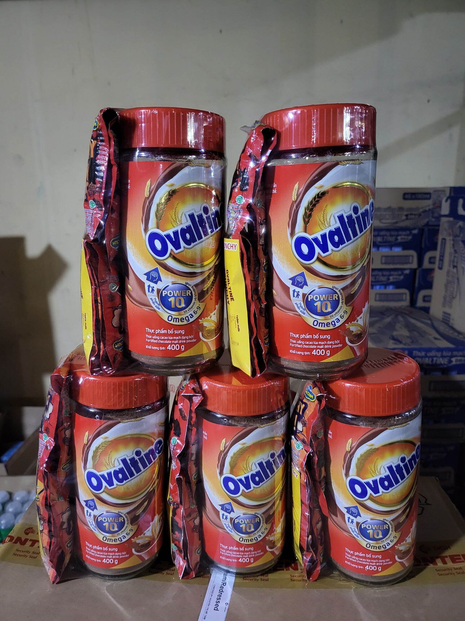 OVALTINE - Hũ bột Ovaltine Thủy Tinh 400g (Tặng 5 gói Ovaltine Crunchy Pop)