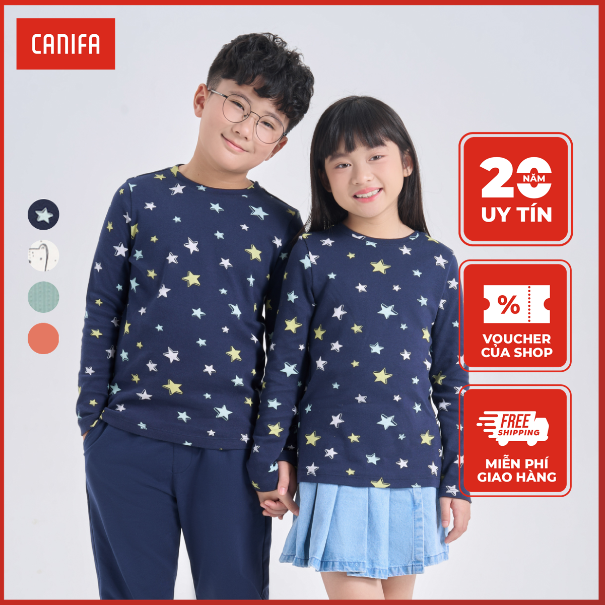 25-29.12 GIẢM TỚI 50% Combo áo body trẻ em bé trai bé gái CANIFA co giãn mềm mại 1IS23W003 MS24