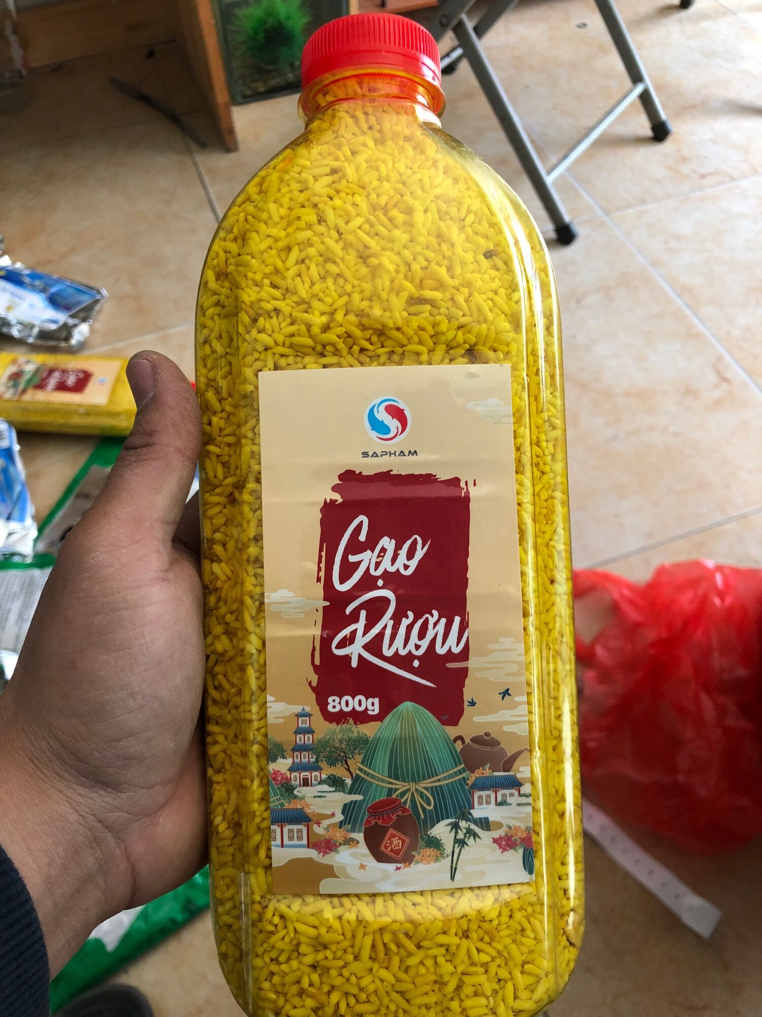Gạo r.ượu sa phạm chai 800gr