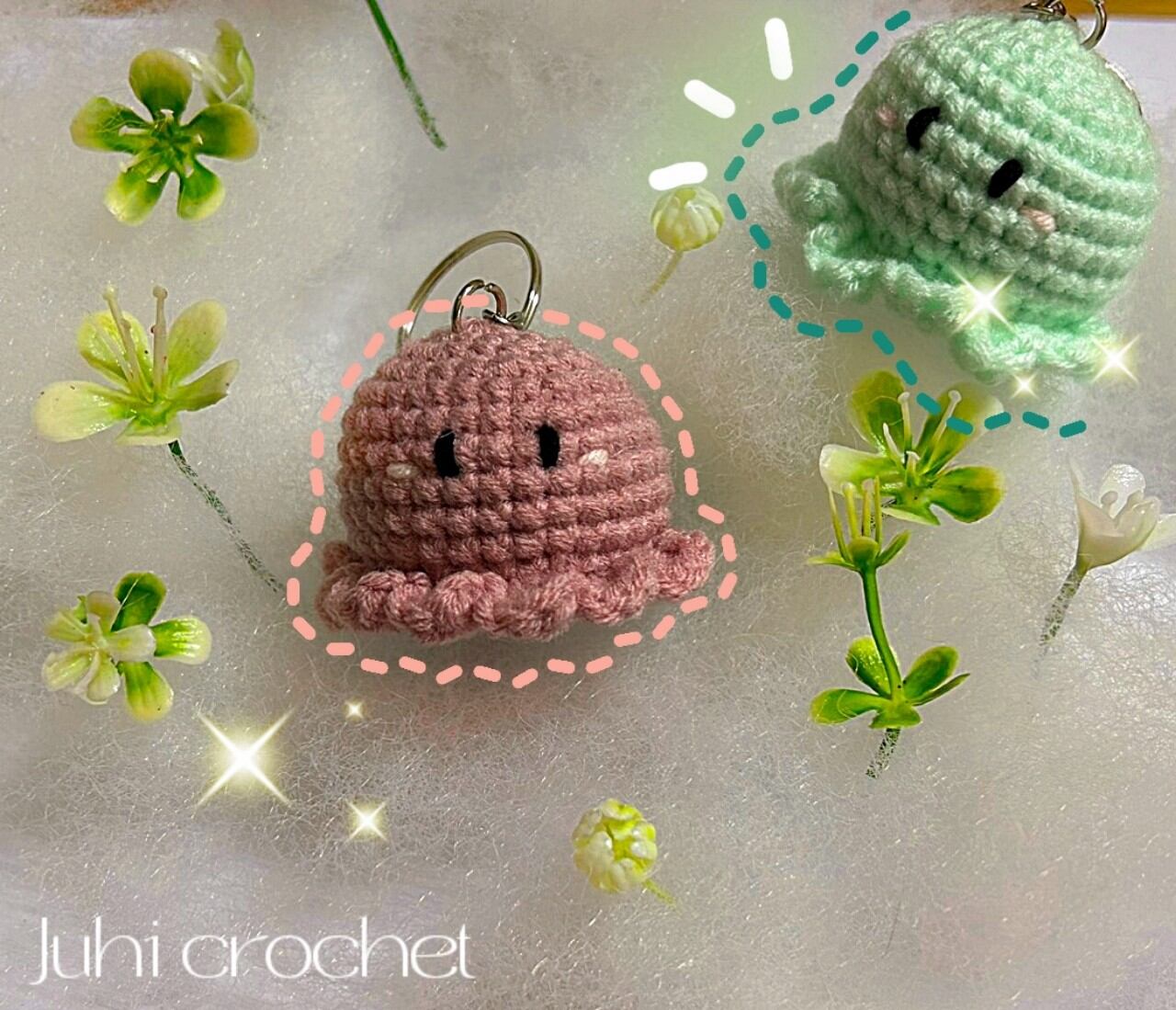 Móc khóa handmade bạch tuộc len nhỏ nhắn🐙🐙🐙