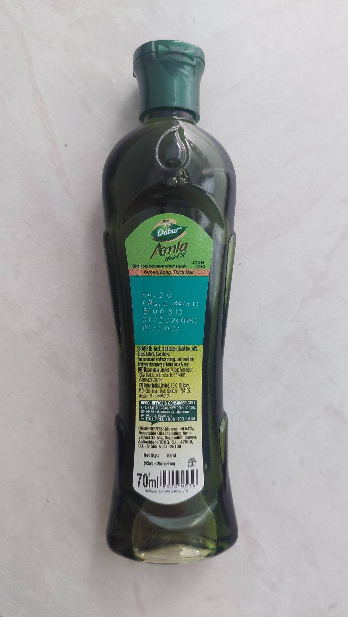 Dầu dưỡng tóc chiết xuất từ trái Amla Vatika Dabur Ấn Độ