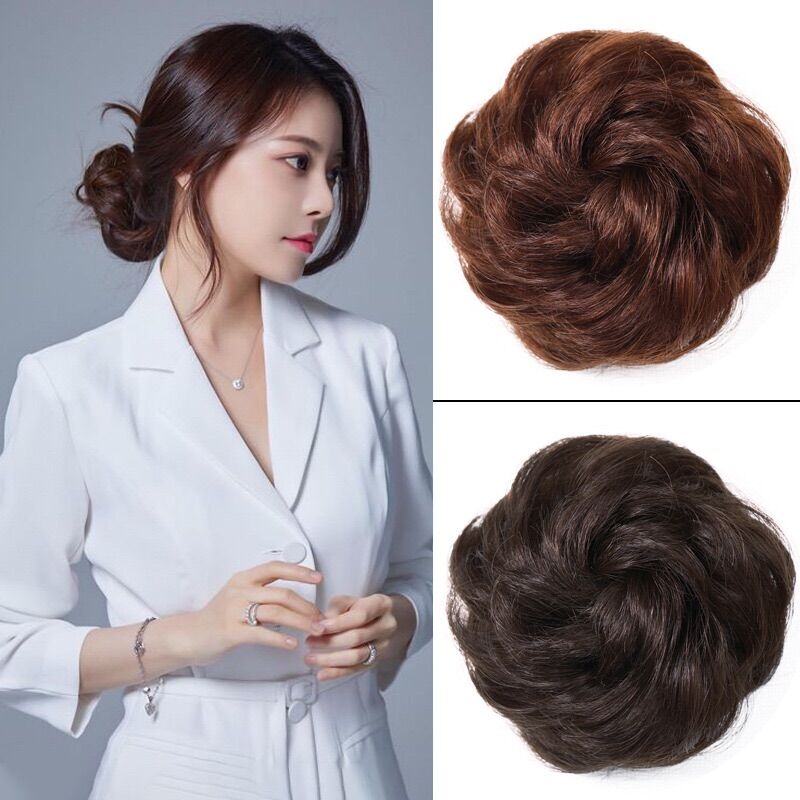 BÚI TÓC NỮ, Tóc Búi Rối Sang Chảnh Cho Nữ, Tóc Búi Giả