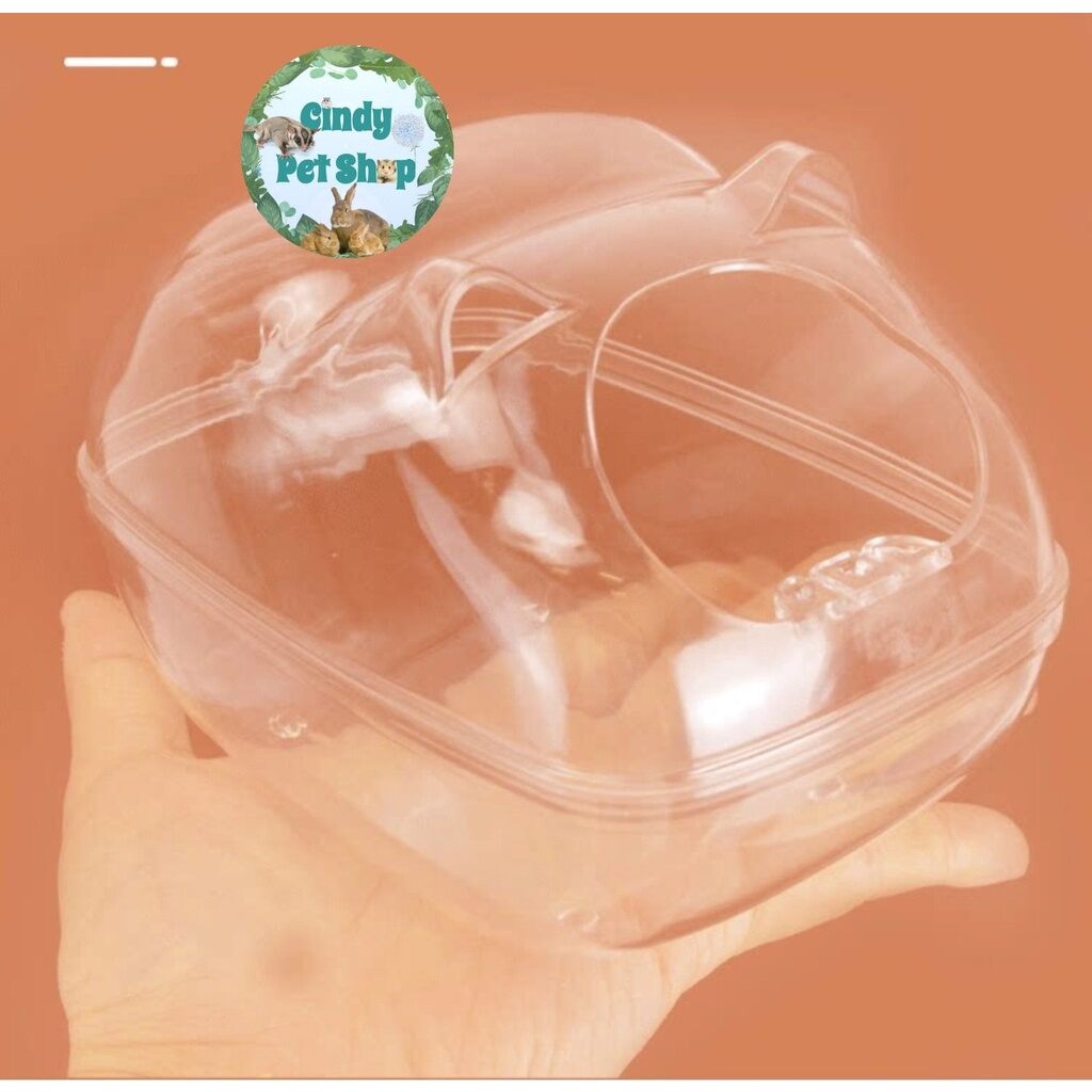 Nhà tắm, nhà ngủ gấu trong suốt cho Hamster