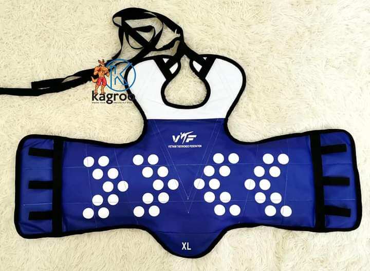 Áo giáp ngực chấm bi 2 mặt Taekwondo