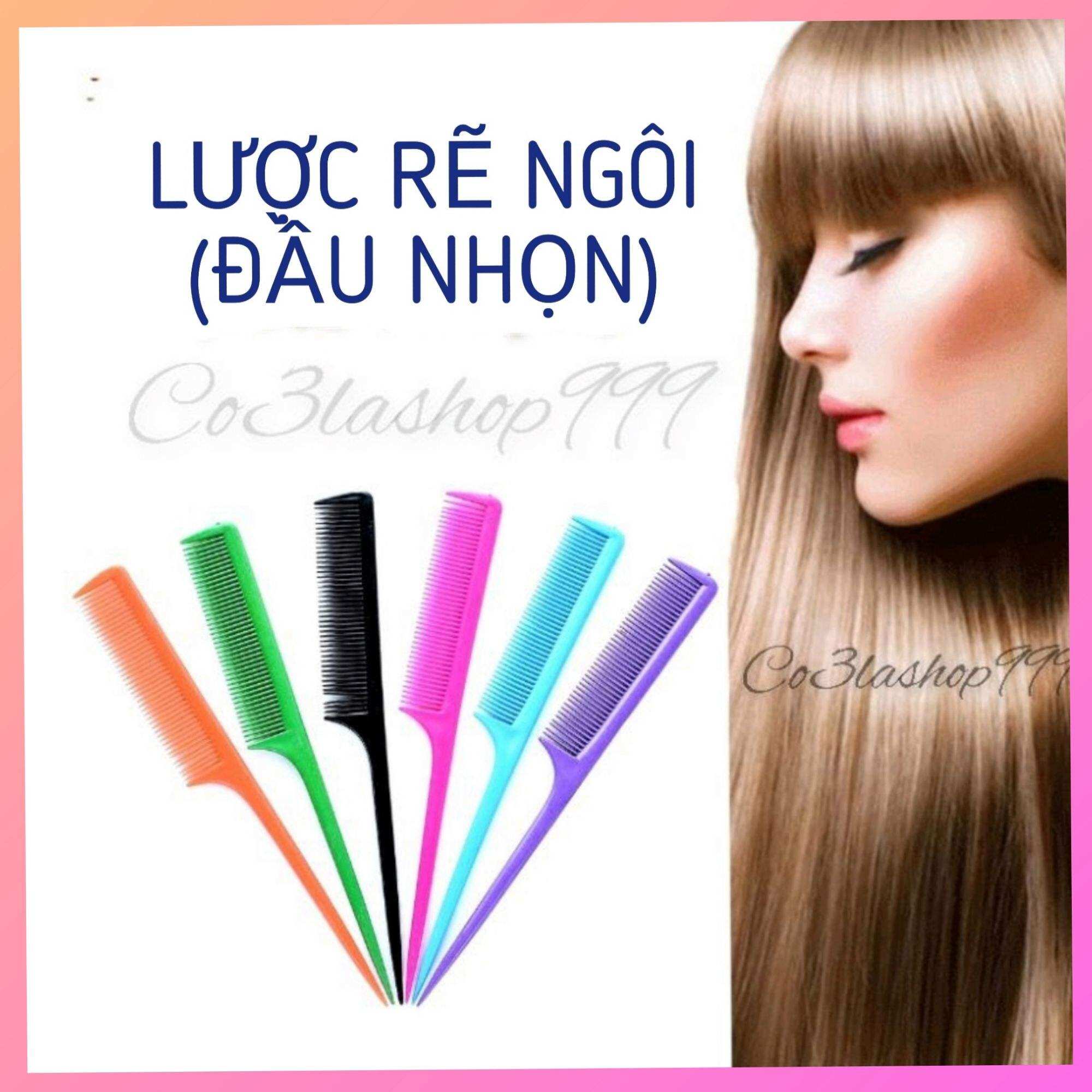 1 cây lược rẽ ngôi, lược đầu nhọn chẻ tóc trang điểm tạo kiểu