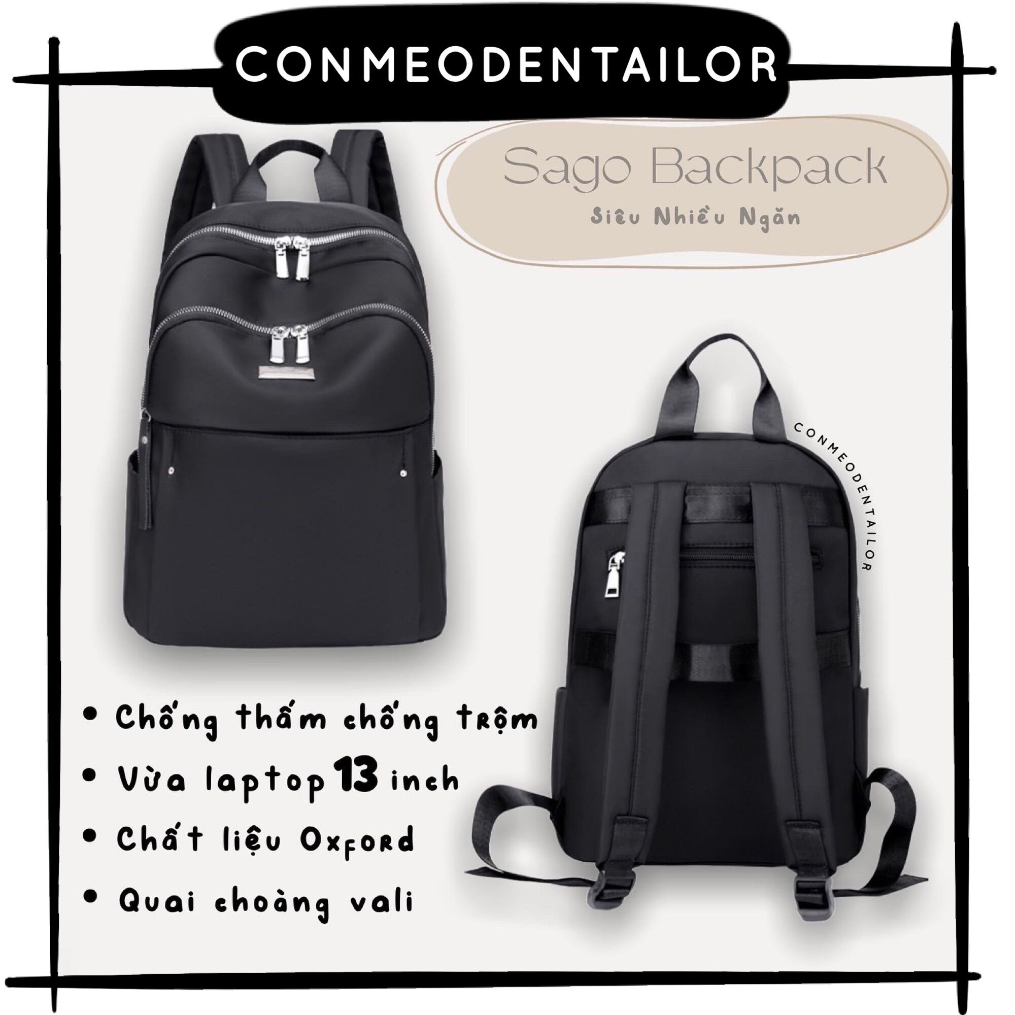 Balo Vải Oxford CONMEODENTAILOR Sago