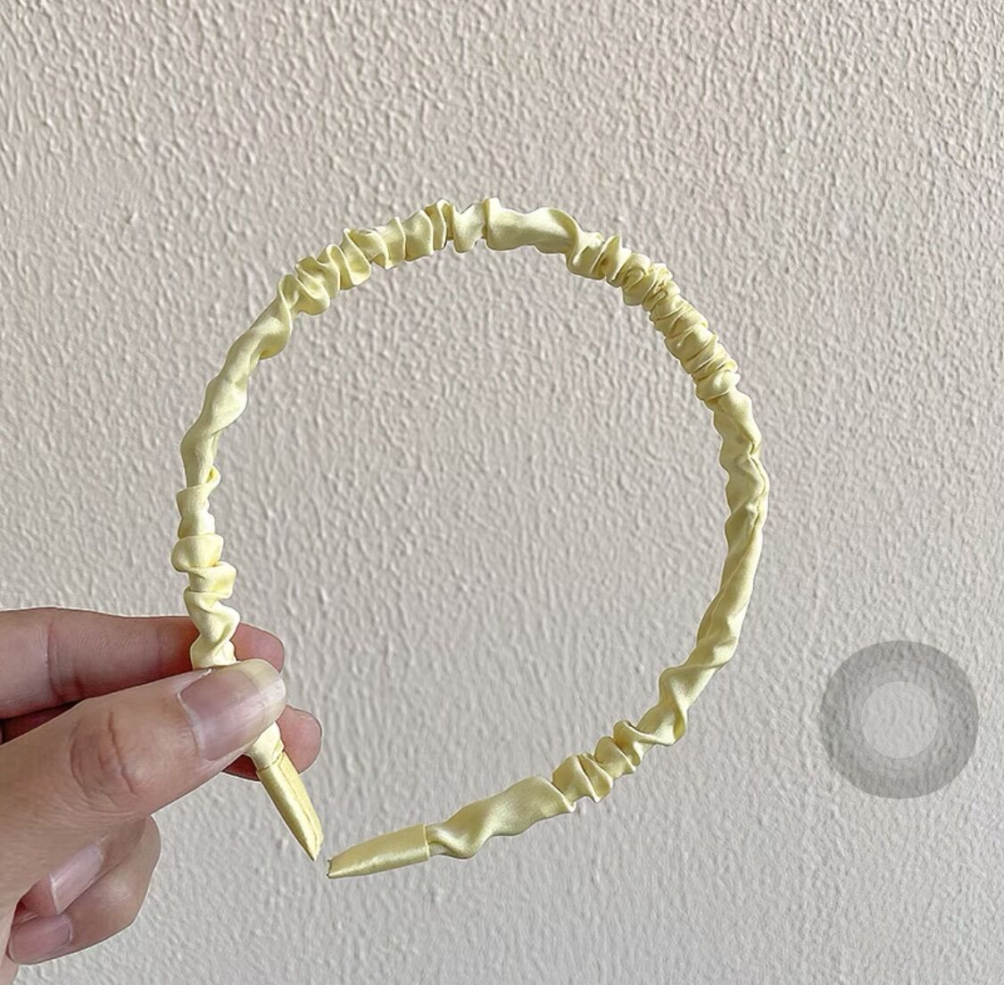 P001 cài tóc nhún lụa satin sắc màu bờm tóc nhún lụa