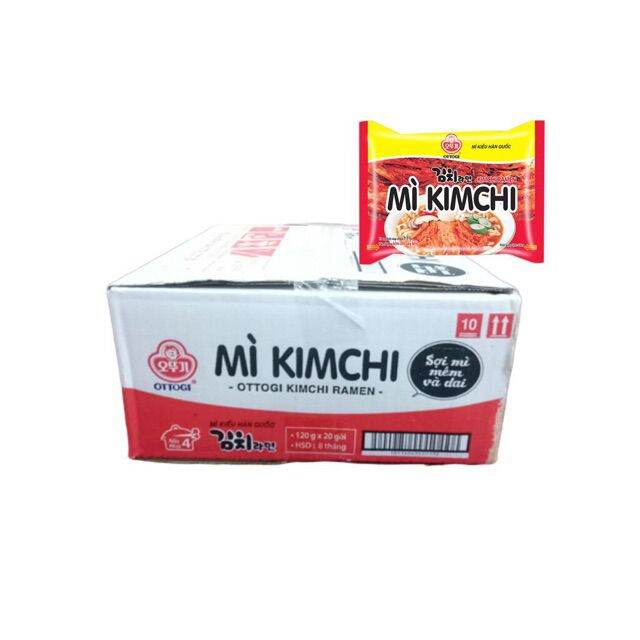 1 thùng mì kim chi Hàn Quốc 129g*20gói