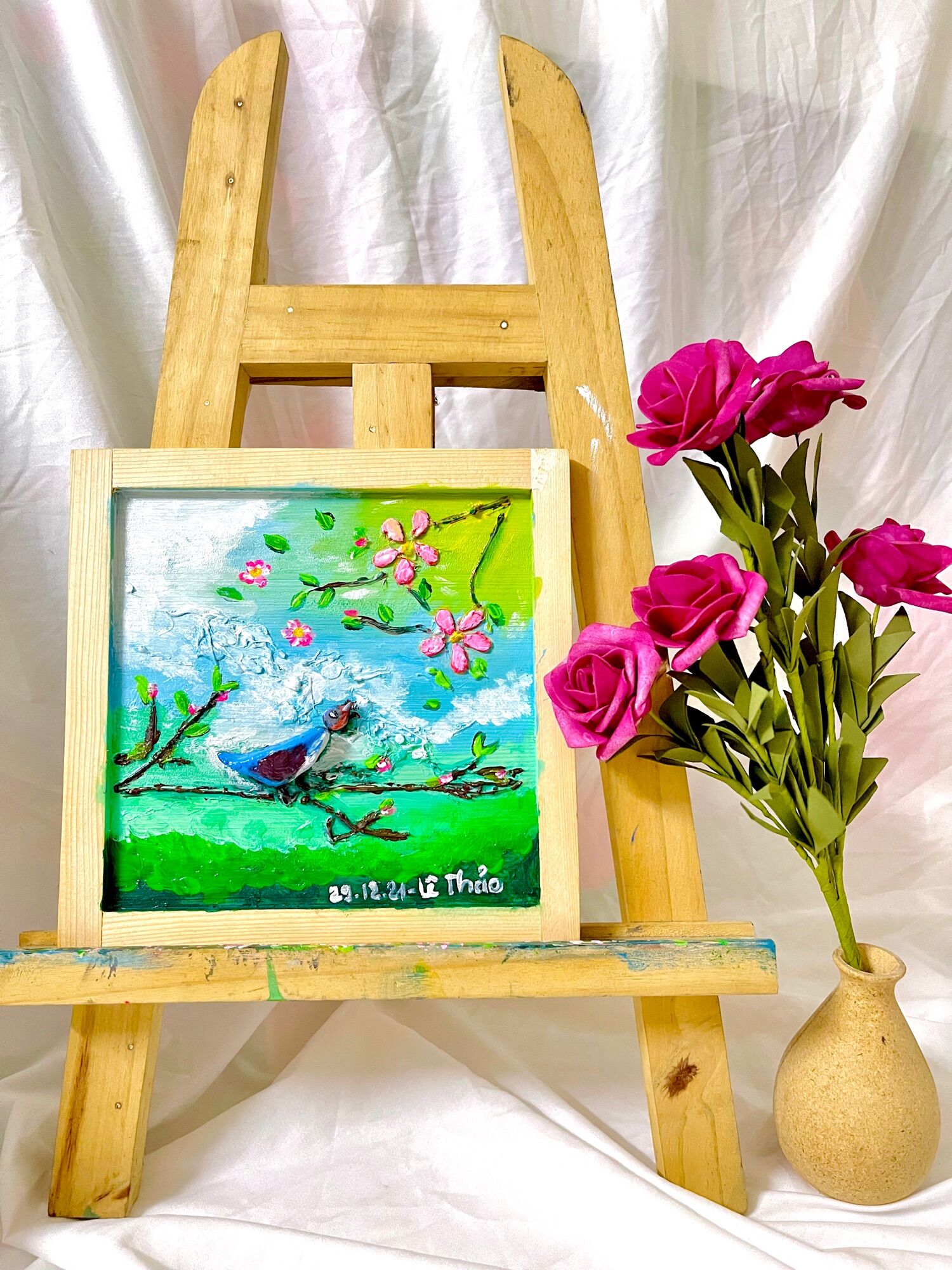 Tranh vẽ 3D ☘️ Cùng Én đón Xuân