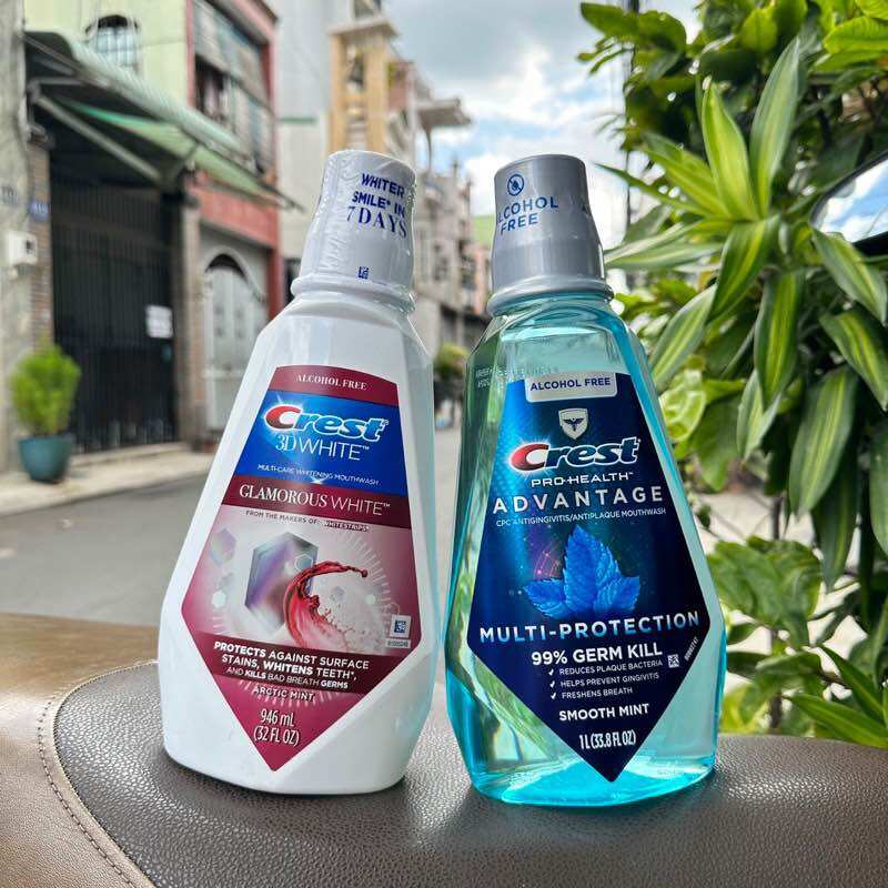 Nước súc miệng Crest 3D White 1L Mỹ