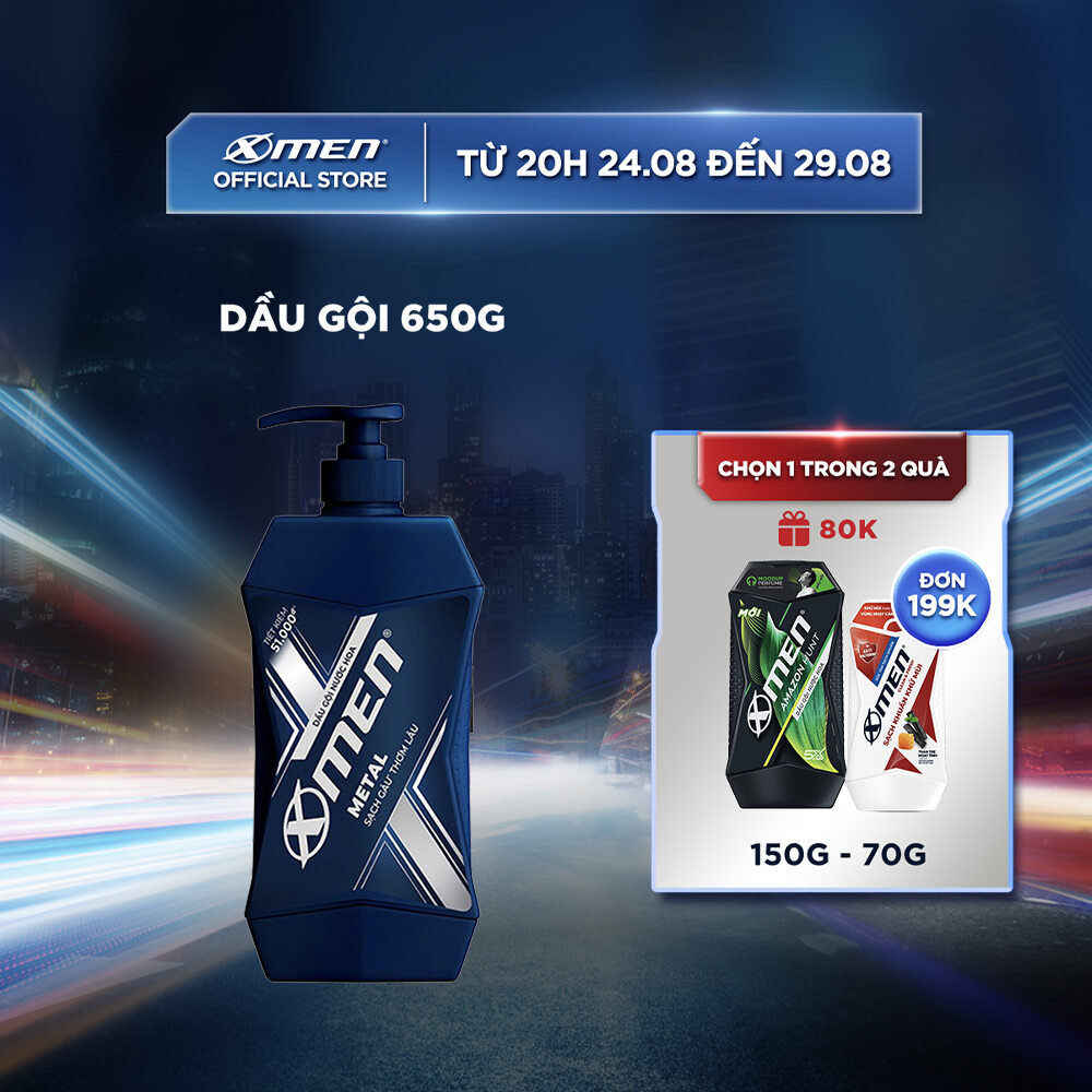 Dầu Gội Nước hoa X-Men Metal 650g