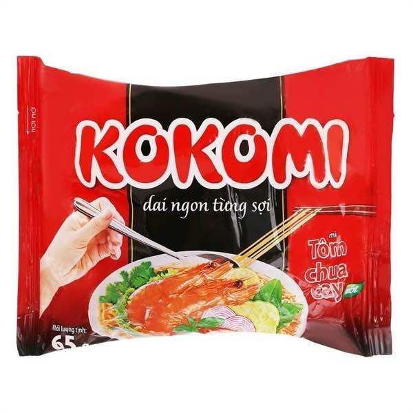 Thùng 30 gói mì Kokomi tôm chua cay 65g