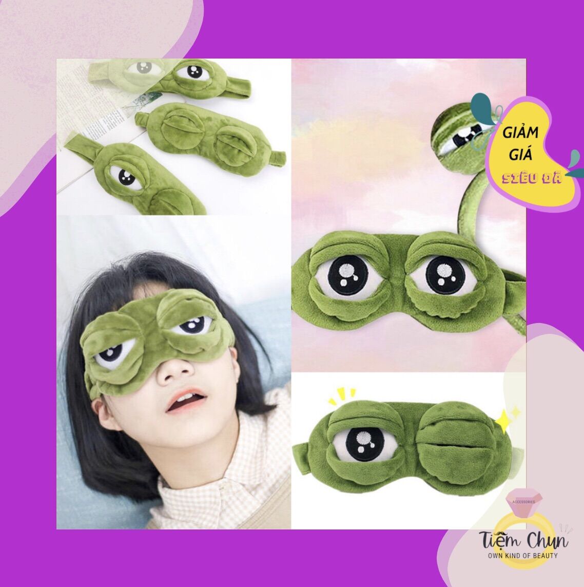 Băng đô ngủ ếch buồn, Băng đô rửa mặt ếch buồn - Tiệm Chun