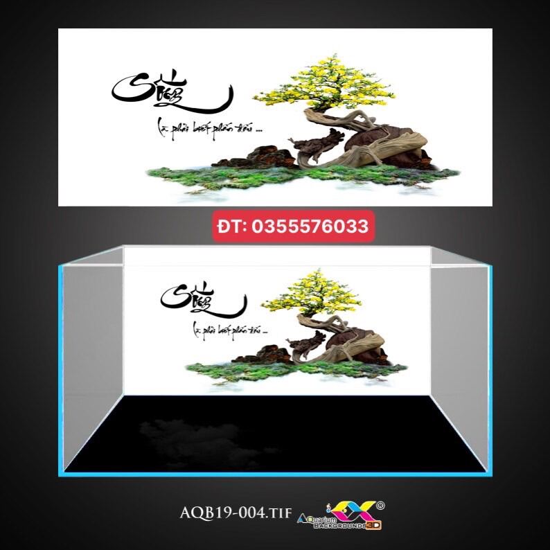 Tranh 3D - phông nền dán hồ cá, bể thuỷ sinh siêu đẹp và nét, có keo sẵn trên bề mặt, có thể in theo kích thước yêu cầu (mã AQB19-004)