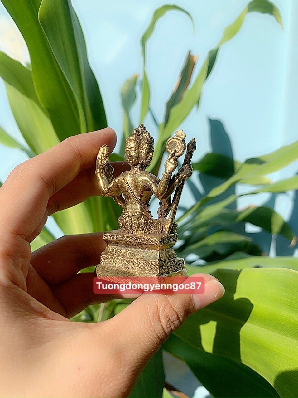 Tượng đồng phật tứ diện cao 6,5 cm