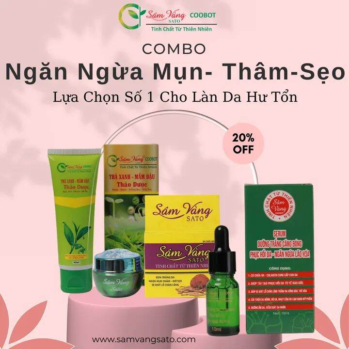 kem nám sâm vàng sato thảo dược Đông y