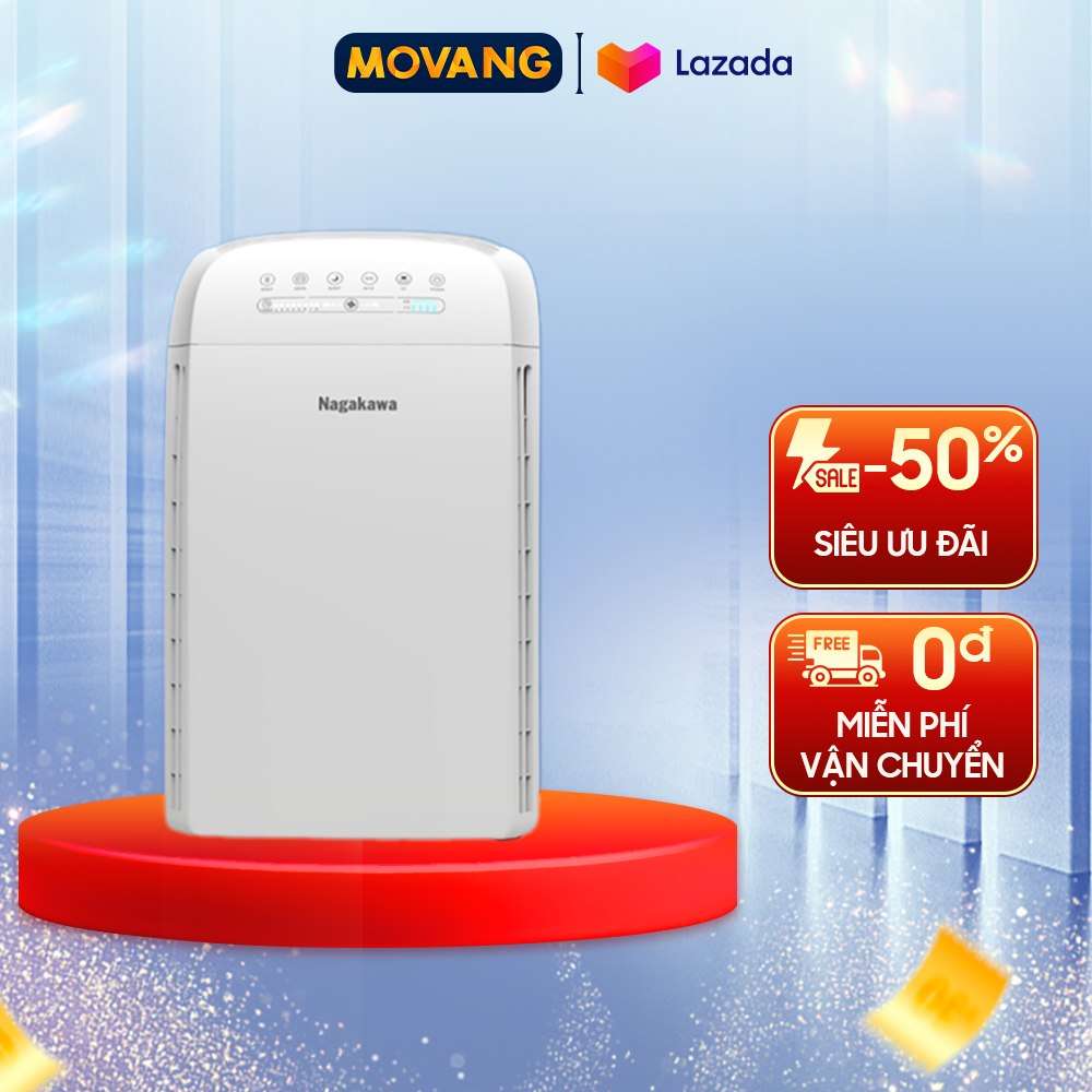 - máy lọc không khi nagakawa nag3501m - công suất điện 62 w - bảng điều khiển cảm ứng