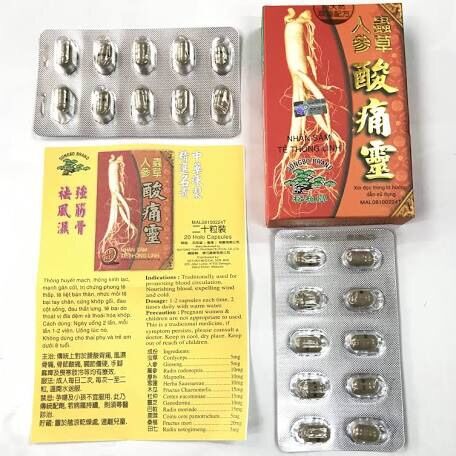 NHÂN SÂM TÊ THỐNG LINH CHÍNH HÃNG HỖ TRỢ XƯƠNG KHƠP VÀ GOUT
