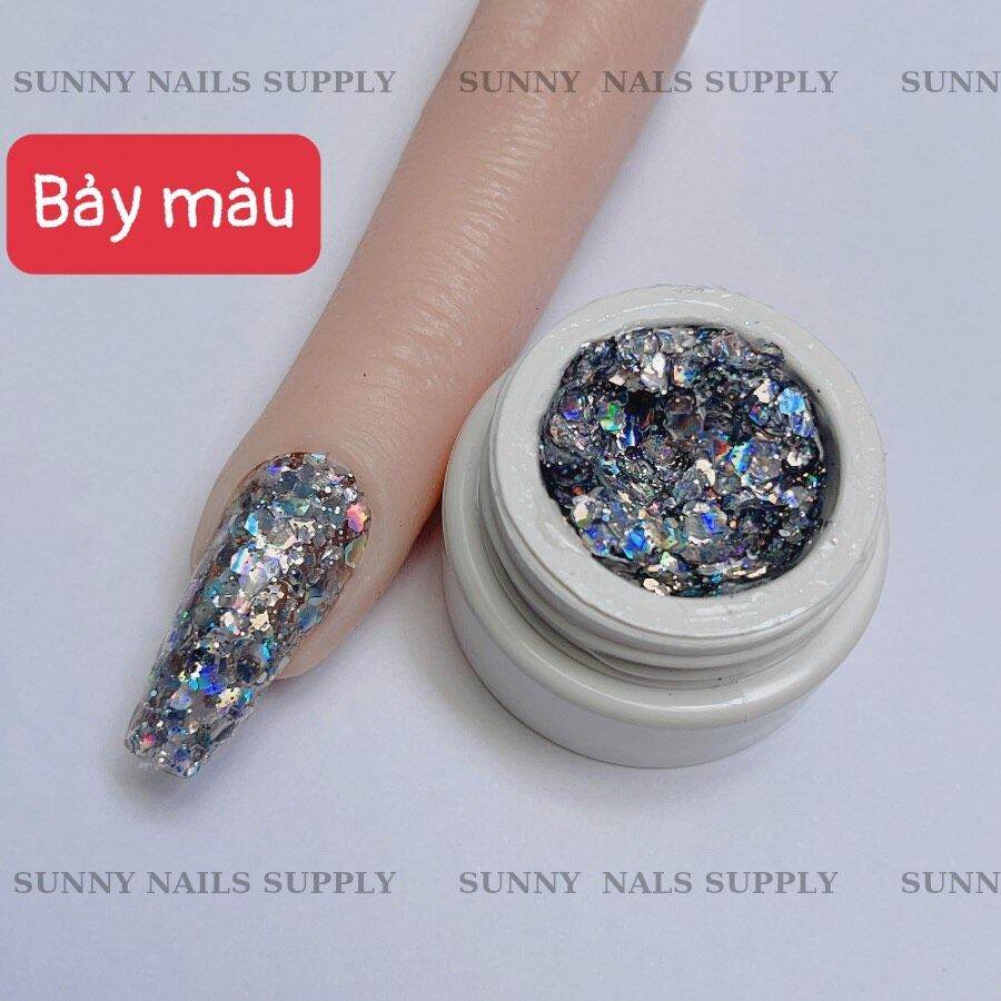 Gel nhũ hạt to sơn và vẽ móng tay KELSEY trang trí nail