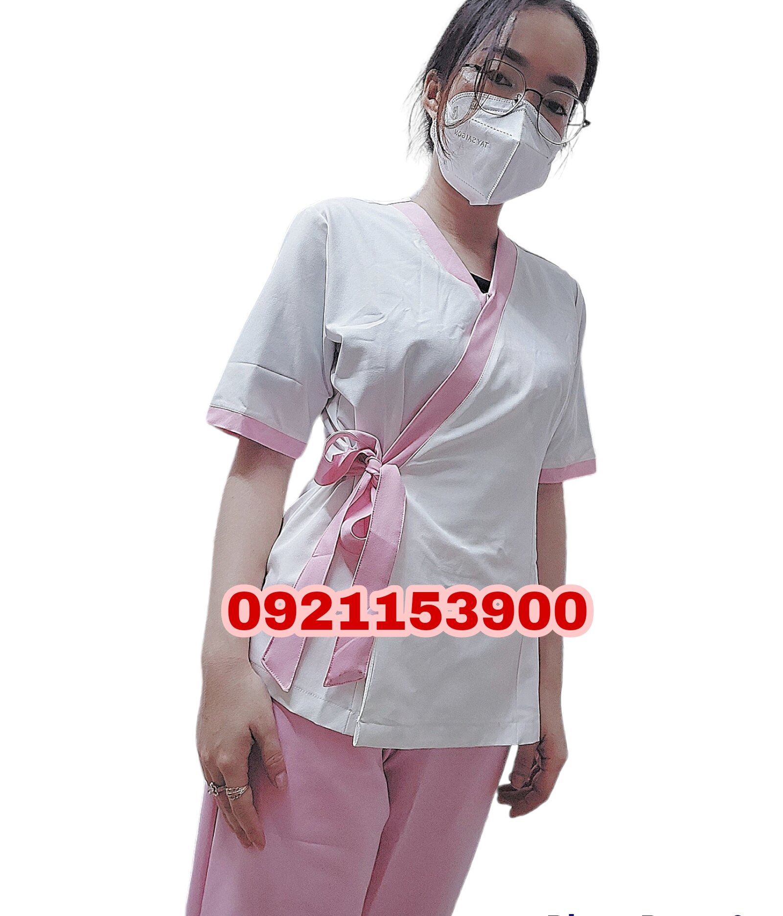 đồng phục spa màu hồng