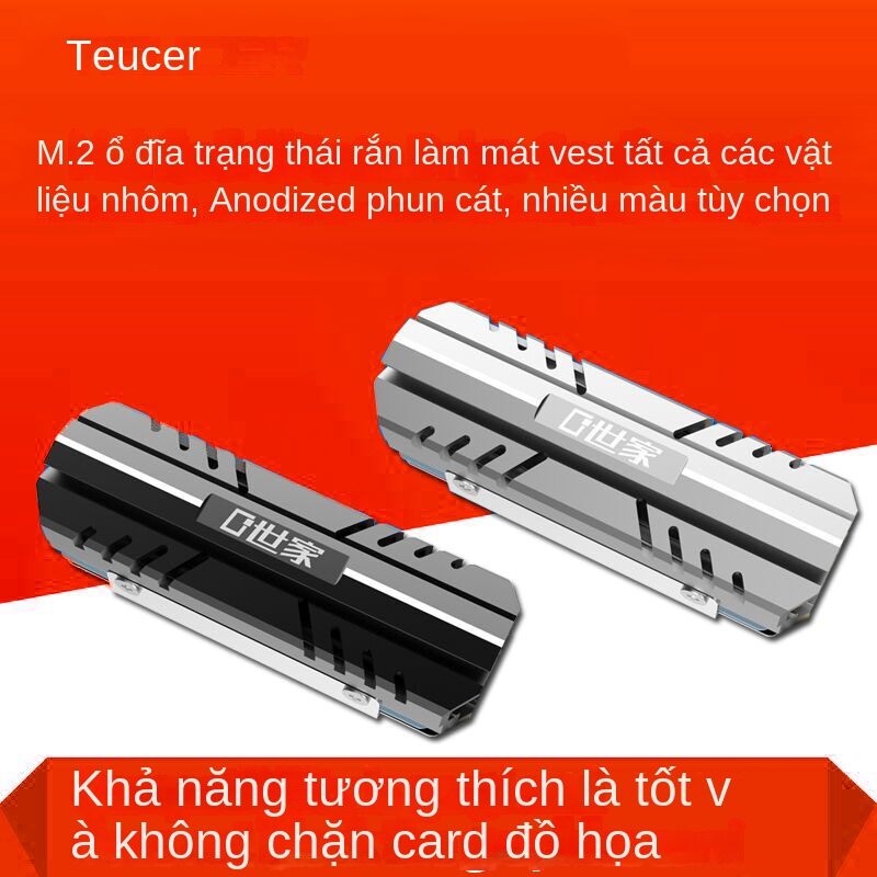 TEUCER M.2 NVME 2280 SSD Heatsink Computer Solid State Drive Aluminum Cooling Vest