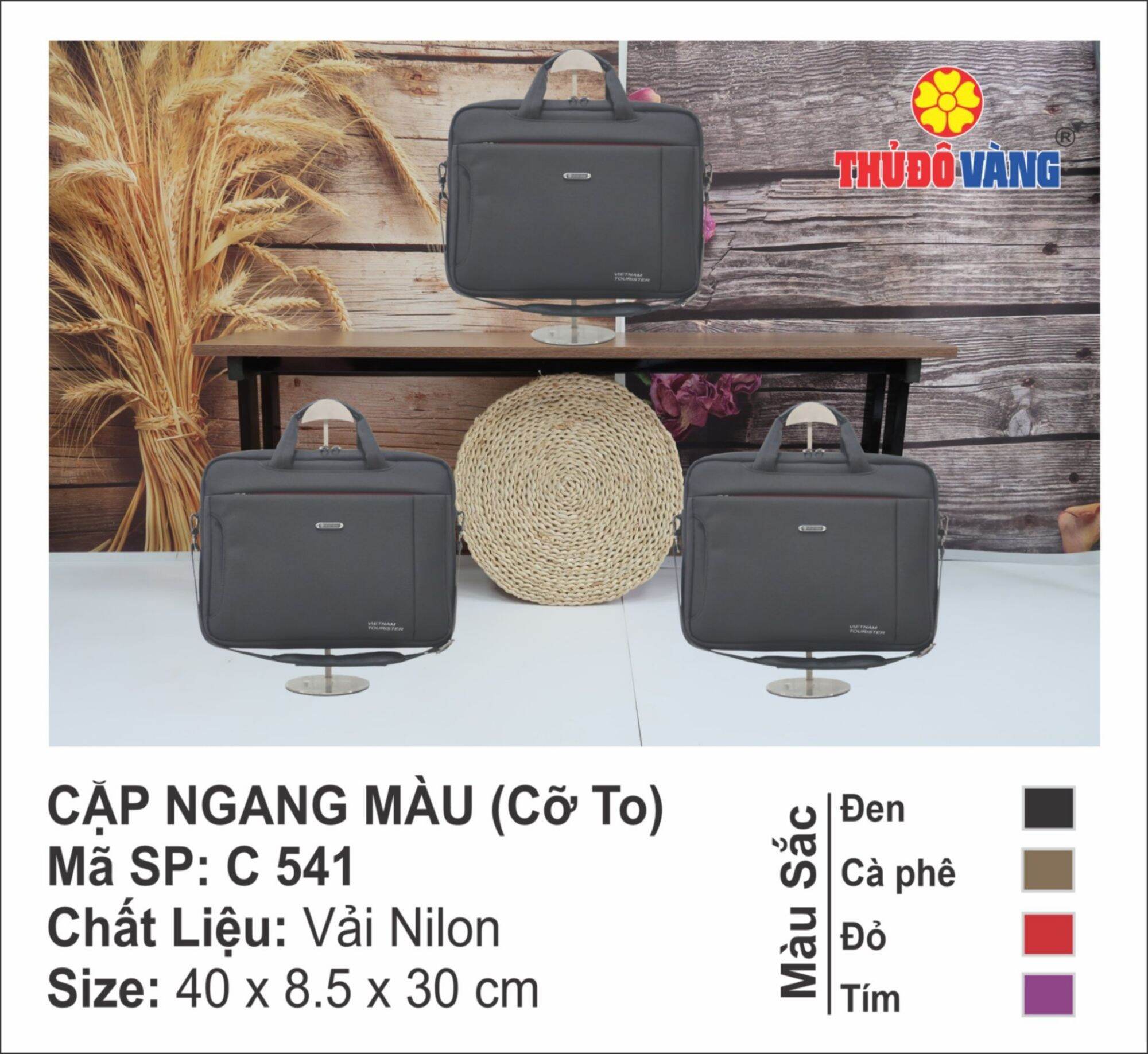 Cặp đựng laptop Thủ Đô Vàng --- Mã SP C141, C341
