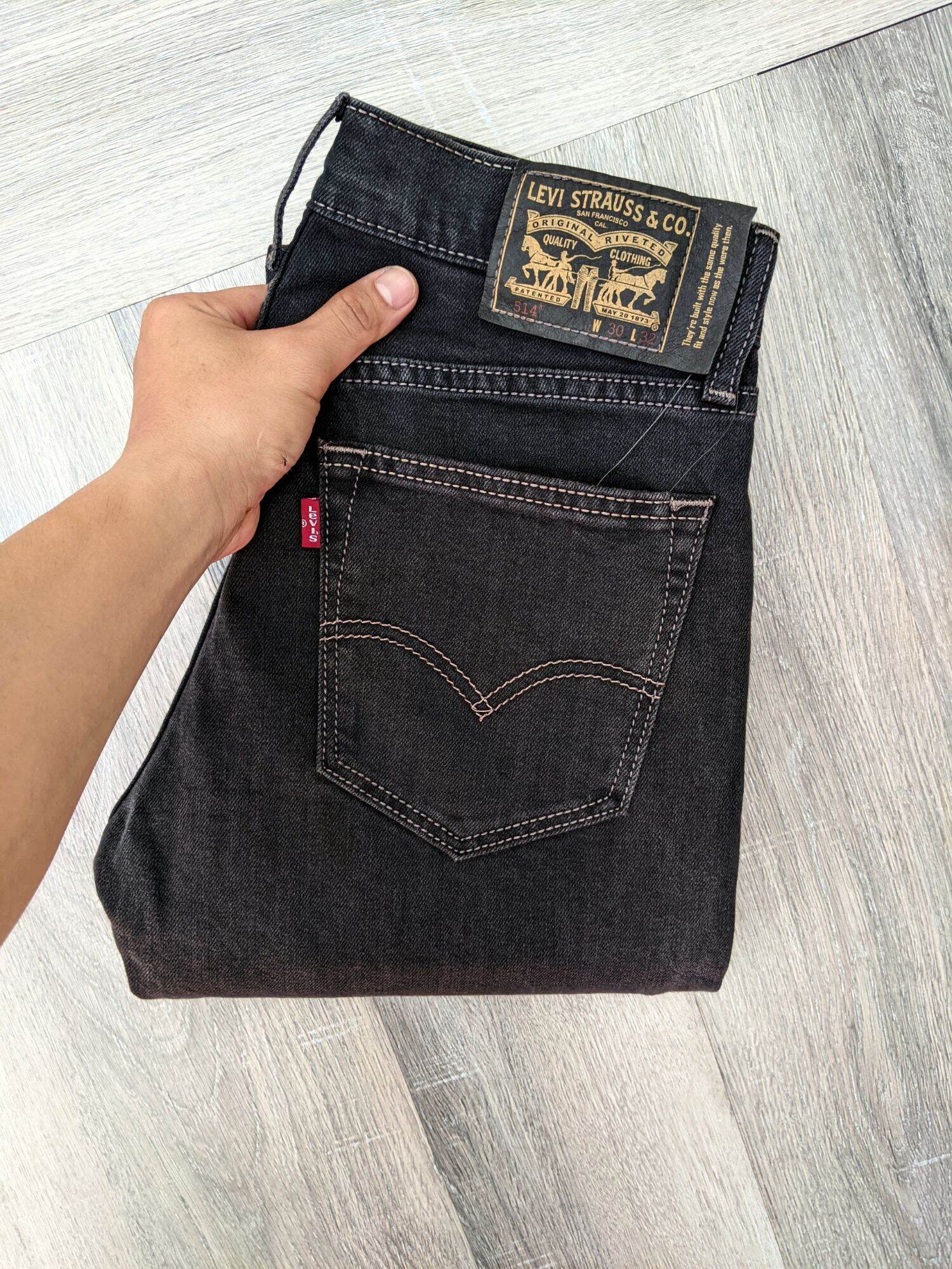 quần jean nam levis màu xám đất