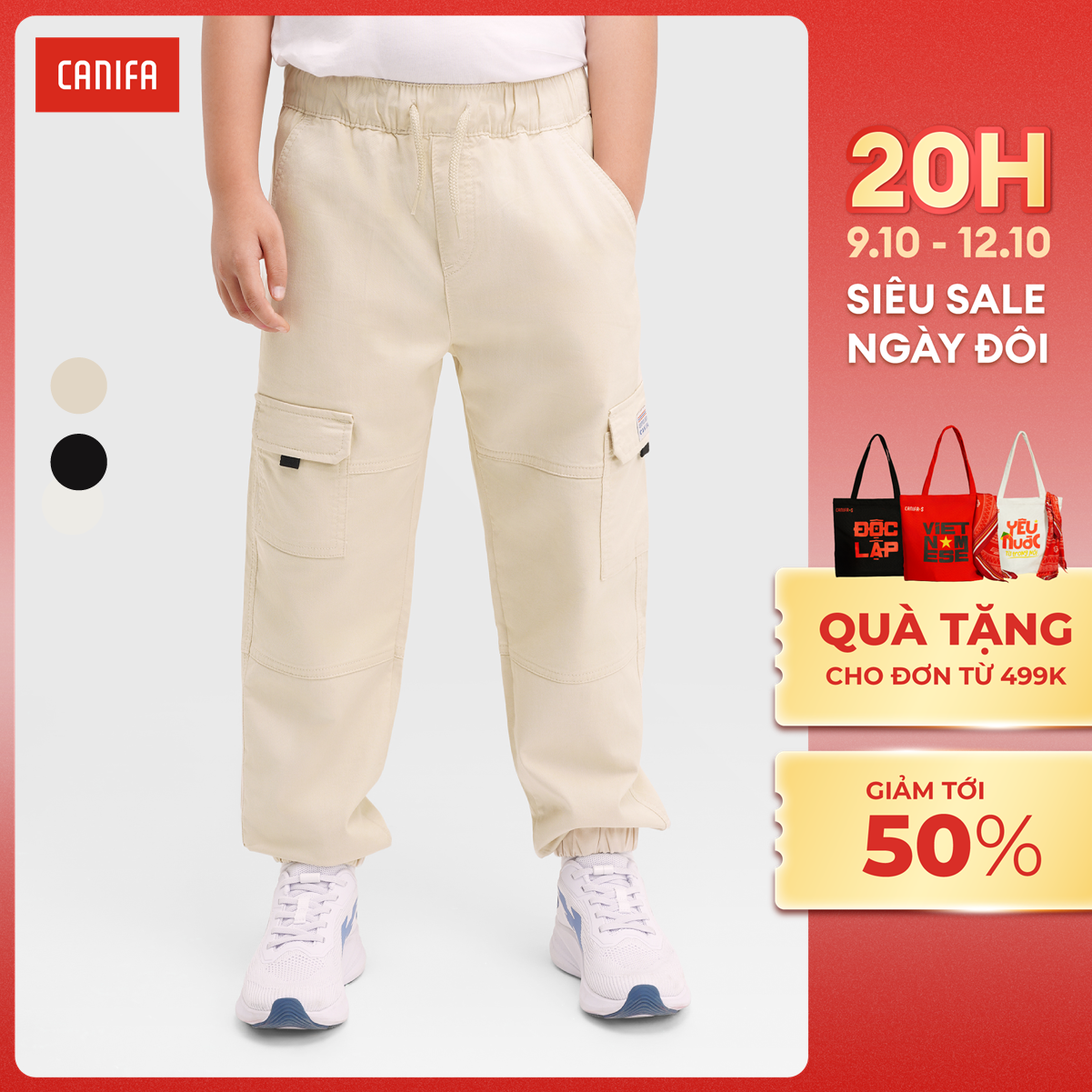 [20H 9-12.10 VOUCHER TỚI 500K] Quần Khaki bé trai CANIFA 2BK25S005