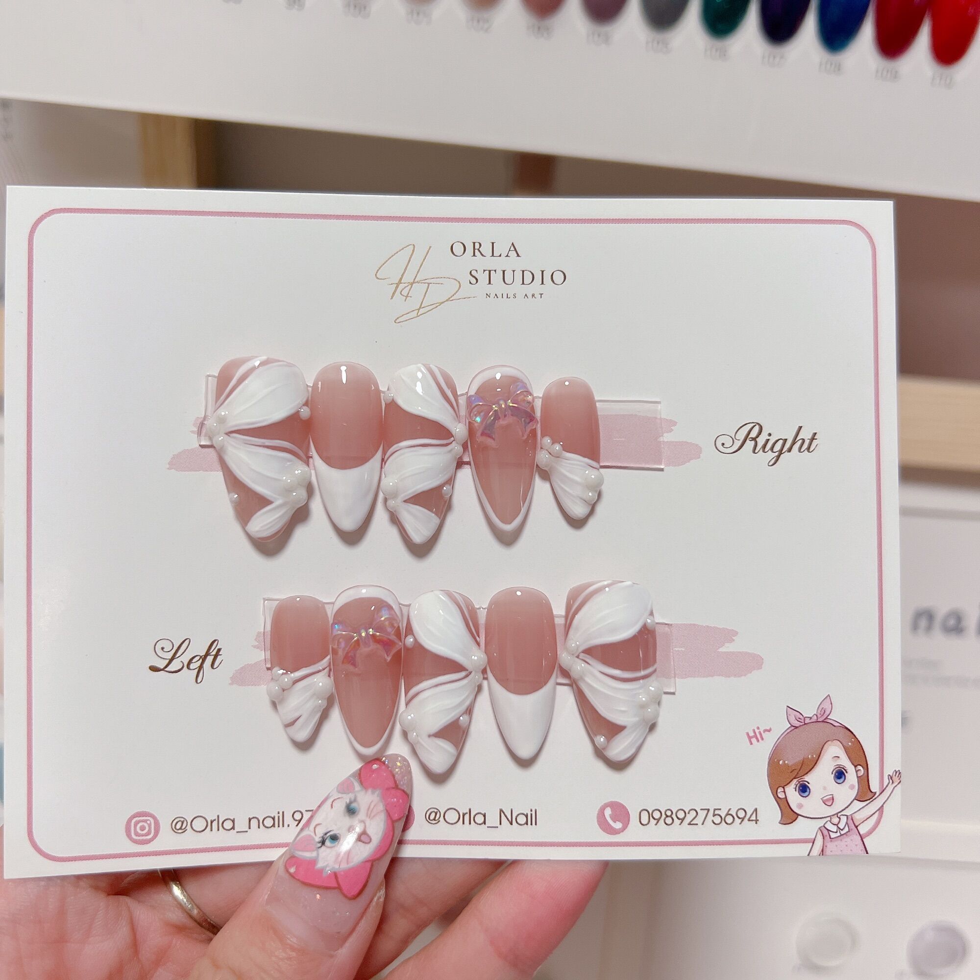Nailbox thiết kế tiểu thư nhẹ nhàng D878