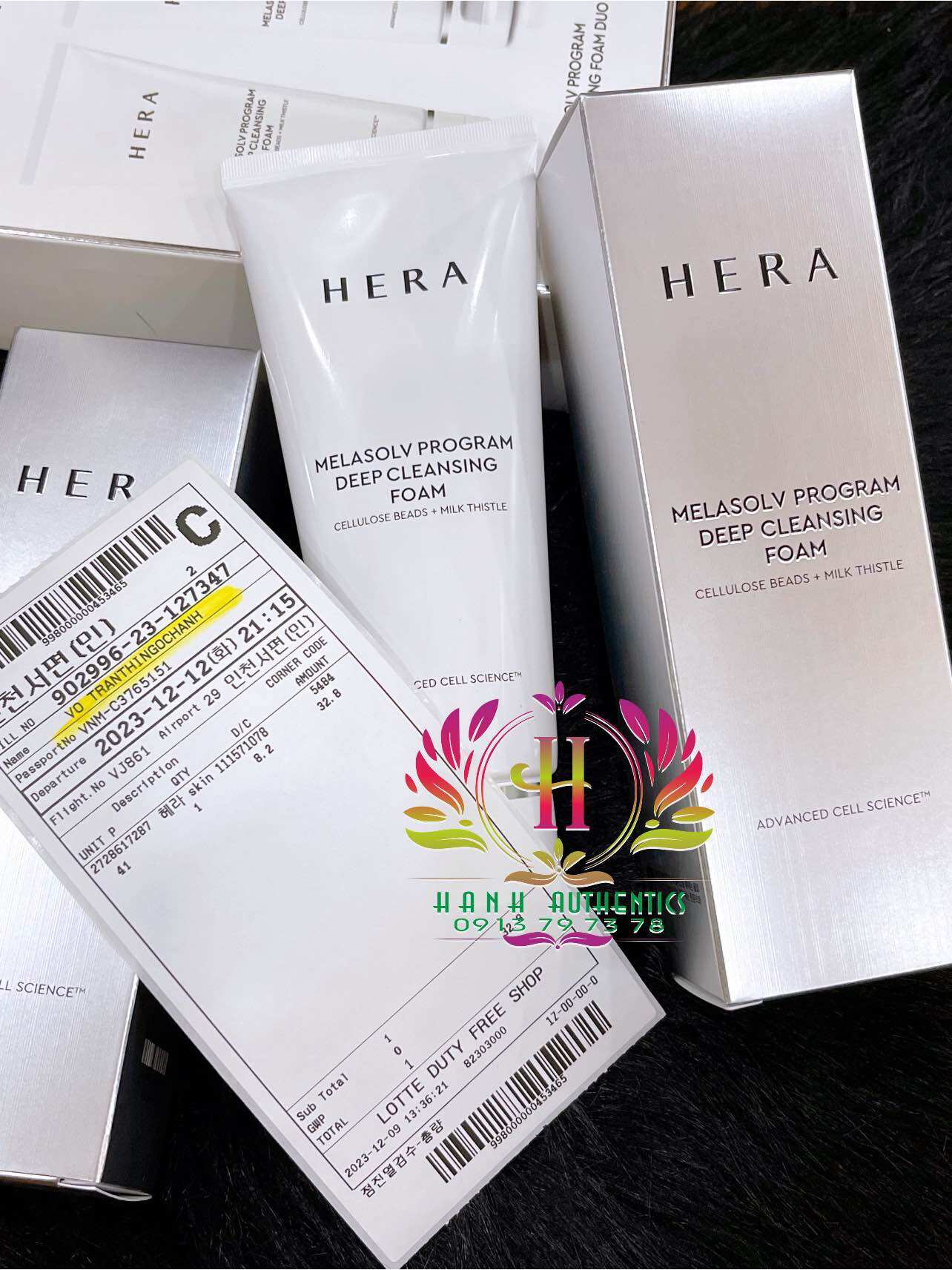 Sữa Rửa Mặt Dưỡng Trắng Da Hera Melasolv Program Deep Cleansing Foam full 200gram
