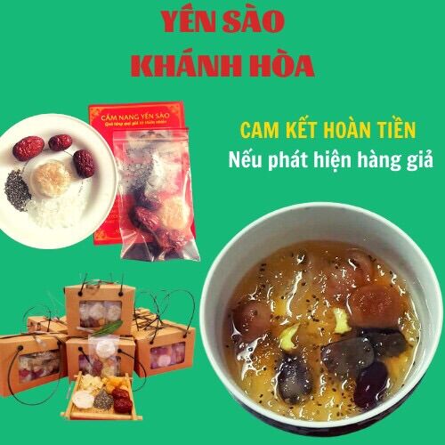 Combo 20 set yến sào Khánh Hoà-TC vụn NGUYÊN CHẤT chia sẵn gói nhỏ+🎁 tặng nguyên liệu chưng