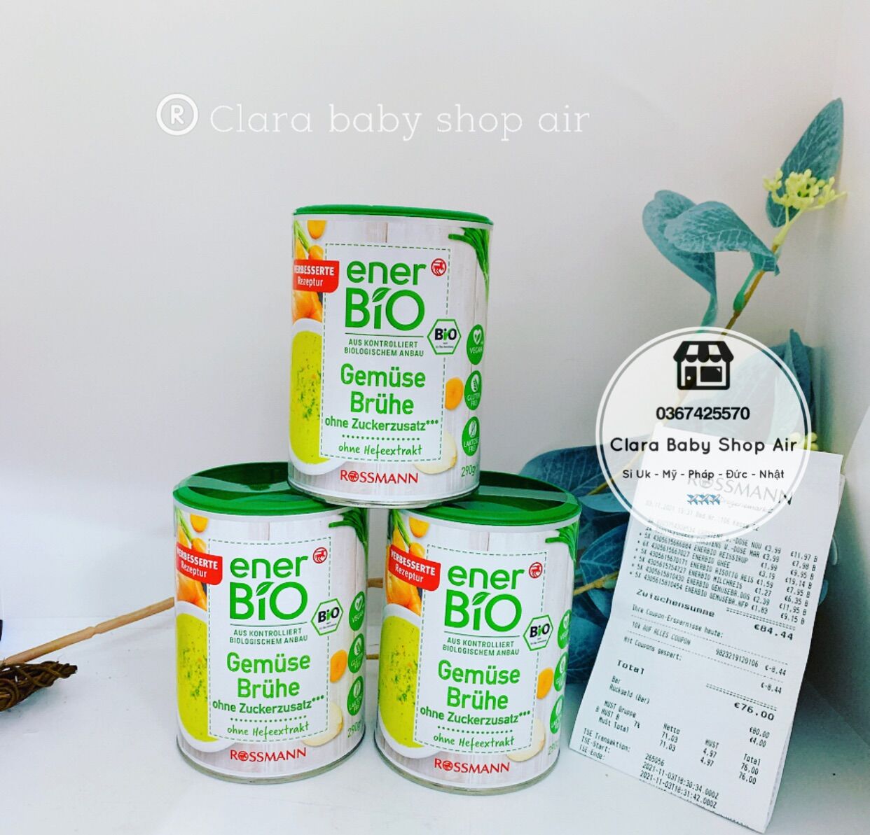 Hạt nêm rau củ hữu cơ Ener Bio  Đức (290g)