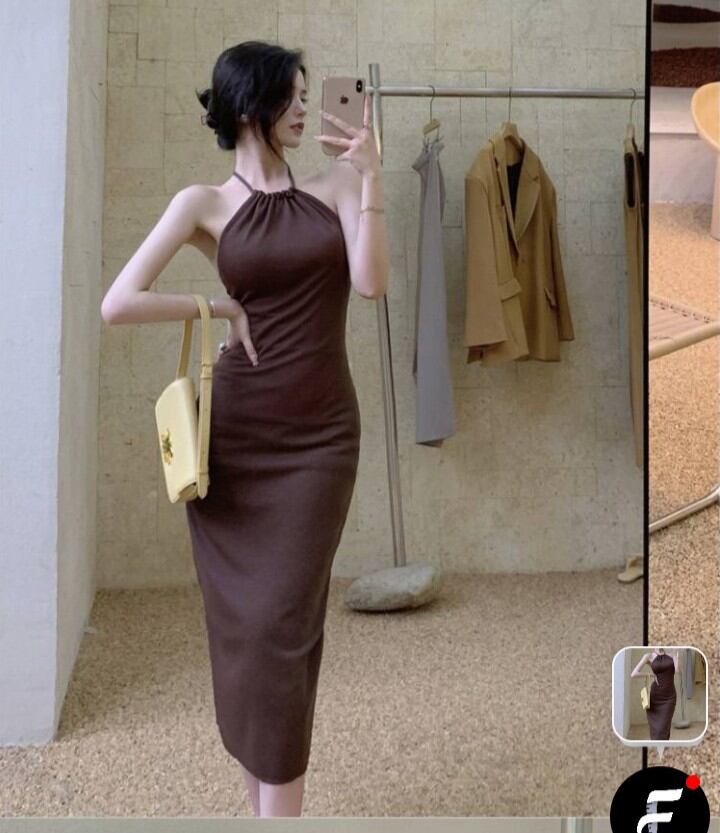 Đầm yếm body hở lưng Quảng Châu cao cấp Siêu hot