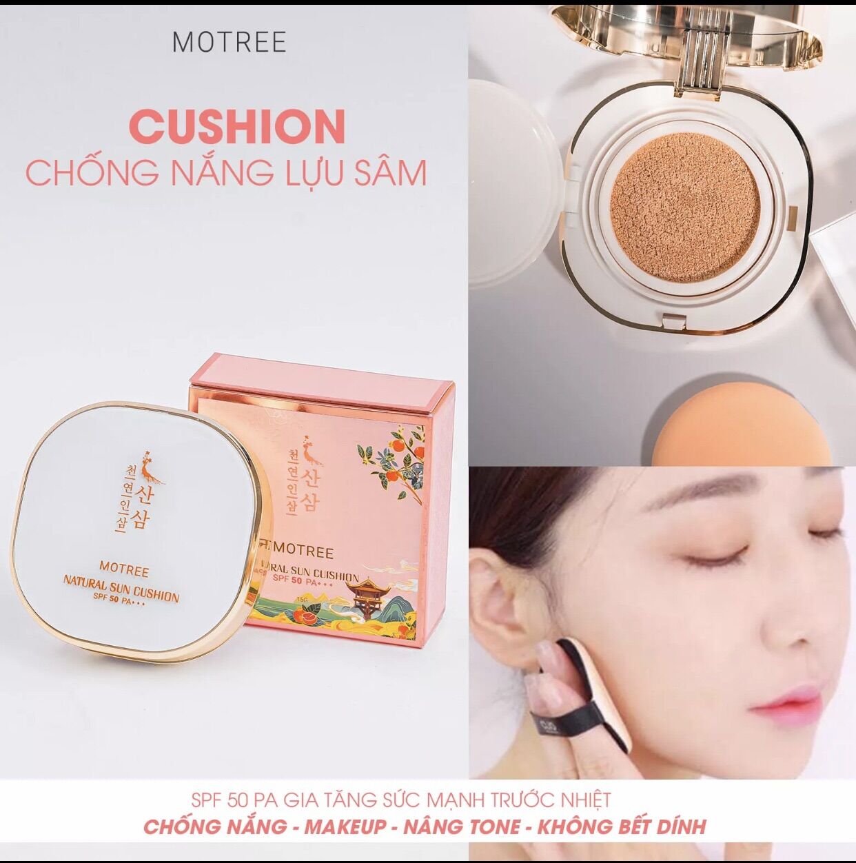 Phấn phủ Cushion chống nắng Motree
